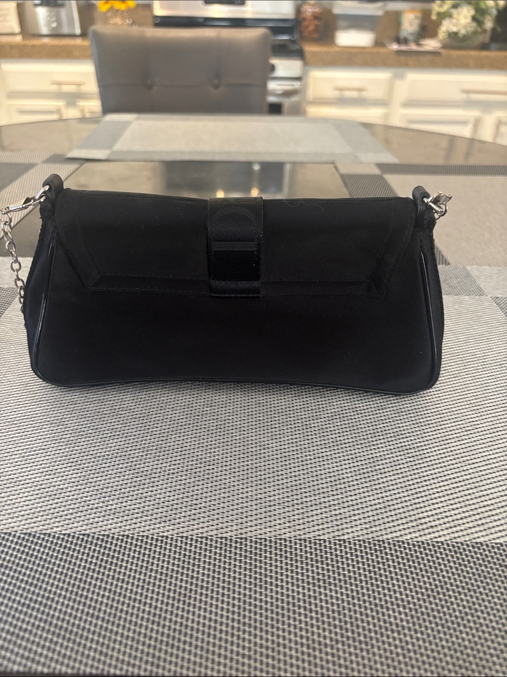 Dior Black Crossbody Bag with Silver Chain - Picture 2 of 9